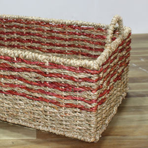 Artex Dong Thap paniers de rangement en osier faits à la main en jonc de mer conteneurs décoratifs coffrets cadeaux pour l'organisation de la cuisine à domicile - Product Image 2