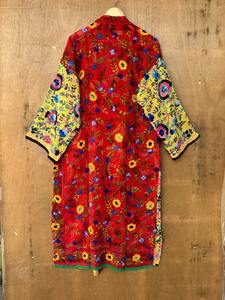 Kimono bordado Robe-Boho moda bordado hecho a mano trabajo ropa de playa kimono robe Resort wear Body cover up Bikini cover up - Product Image 3