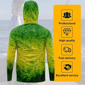 Sudadera con capucha de pesca con logotipo personalizado, impermeable, UPF50 +, protección solar, ropa de pesca, camisas de pesca de manga larga que absorben la humedad - Product Image 4