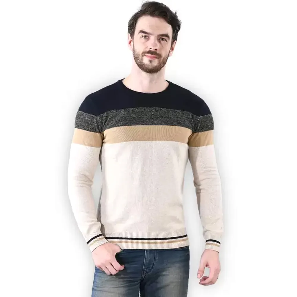 Suéter de Cachemira 100% para hombre al por mayor jersey de cuello de Cachemira estilo clásico simple suéter transpirable versátil