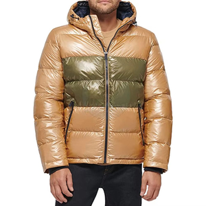 Veste doudoune en duvet de qualité supérieure pour hommes capuche à manches longues vêtements d'hiver différentes couleurs pas cher prix veste matelassée grande taille pour homme - Product Image 1