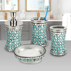 Ensemble d'accessoires de salle de bain en bois noir pour les maisons modernes avec une utilisation élégante et durable adaptée à la décoration et aux cadeaux de salle de bain - Product Image 6