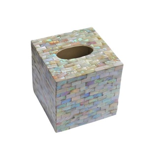 Caja de pañuelos con incrustaciones de nácar de primera calidad, servilletero, venta al por mayor, encimera de baño, decoración para el hogar y la Oficina, caja de pañuelos a la venta - Product Image 1