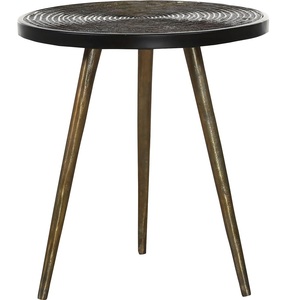 Mesa de Centro y mesa auxiliar de oro antiguo de tulipán de Metal para sala de estar, muebles de diseño para el hogar/restaurante para decoración, mesa de acento - Product Image 1