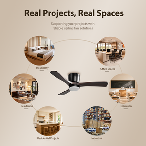 USA In Stock 42 Inch Ceiling <b>Fan</b> <b>with</b> Light and <b>Remote</b>, Solid Wood Flush Mount Low Profile Ceiling <b>Fan</b> - Product Image 4