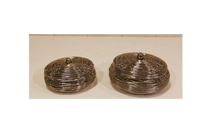 Bol de service en métal de conception filaire dorée, écologique, de qualité supérieure, pour les mariages et les réceptions d'hôtel élégantes - Product Image 2