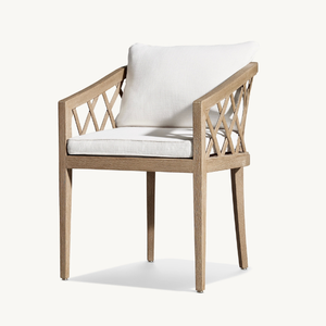 Chaise simple en teck de style moderne pour l'extérieur, équipée d'une mousse douce et durable, anti-fongique - Product Image 1