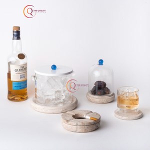 Cendrier en marbre merveilleux le plus vendu accessoire de fumer résistant à la rouille de couleur rose chic pour le stockage de cendres de bar d'hôtel - Product Image 6