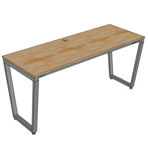Pieds de table en acier carbone Trapez Concept 1600x600mm, design industriel pour meubles de cuisine et d'hôpital, assemblage requis (HCTC027) - Product Image 4