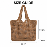 Sac fourre-tout en polyester tricoté jacquard, design à ouverture large, logo personnalisé pris en charge, vente en gros directe d'usine