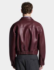 Veste en cuir et toile vintage chic pour hommes et femmes, coupe-vent et respirante, avec doublure en coton, idéale pour l'hiver - Product Image 3