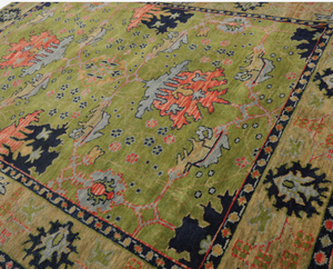 Tapis à nœuds turc persan en laine fine multicolore exclusif fait à la main Rectangle abstrait personnalisable moderne pour l'exercice de couloir - Product Image 4