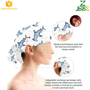 Gorros Quirúrgicos Unisex Transpirables Personalizados con Bordado 3D de Lindas Patas de Perro, Deportivos, 100% Algodón, para Playa, Viajes y Actividades al Aire Libre - Product Image 3