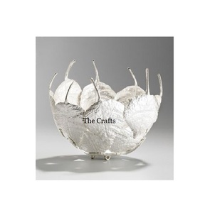 Iron <b>White</b> Color Decorative Bowl With Finest Quality <b>Chocolates</b> Snacks Serving Bowl For Home Hotel Wedding - Product Image 1