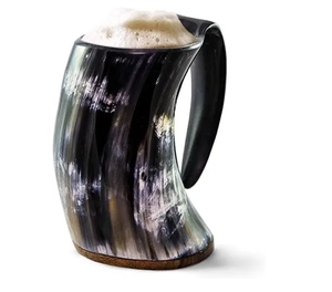 Chopes à bière en corne de buffle 100% naturelles pour la bière, le vin, le miel et la bière, fabriquées à la main, étanches - Product Image 4