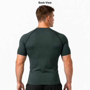 Camiseta de Compresión de Manga Corta Personalizada para Hombre, Secado Rápido, para Gimnasio y Entrenamiento, Capa Base, Marca Privada OEM - Product Image 2