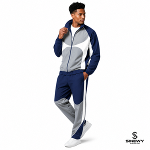 Conjunto Deportivo SINEWY Unisex con Capucha y Bloques de Color, Manga Larga, Cordón Ajustable, Estilo Deportivo Casual, Poliéster y Algodón, Ropa de Invierno, Corte Regular - Product Image 3