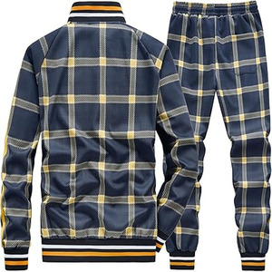 2025 nueva moda hombres ropa atlética sólido traje de dos piezas de alta calidad hombre chándal fabricante proveedor otoño Crop chándal - Product Image 3