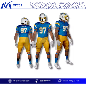 ชุดเครื่องแบบฟุตบอลอเมริกันแบบพรีเมี่ยมชุดเสื้อและกางเกงชุดกีฬาระบายอากาศแห้งเร็วสำหรับเกมการฝึกซ้อมและสโมสร - Product Image 2