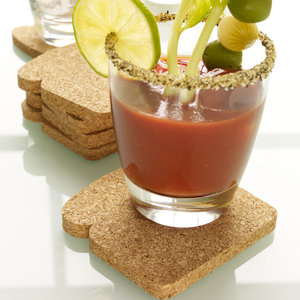 Juego de posavasos de corcho con forma de tostada, ecológicos y naturales, ideales para tazas de café, té, mesa de cocina y uso diario, de la India. - Product Image 2