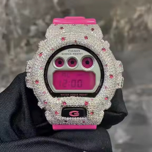 Reloj de diamantes de moissanita de primera calidad para hombre, reloj ostentoso totalmente helado con correa de acero inoxidable y diseño Hip Hop de lujo - Product Image 1