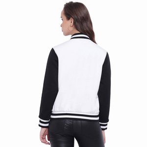 Vente en gros OEM Nouveau design de vestes universitaires pour femmes Grande taille Manches longues Vêtements décontractés Vestes universitaires pour femmes Letterman - Product Image 2
