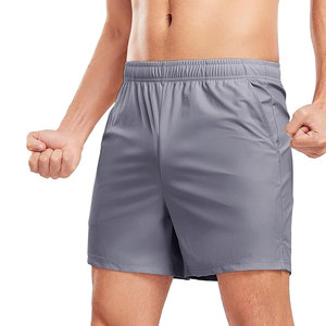 Shorts Deportivos de Alta Calidad al por Mayor para Entrenamiento y Fitness, Tejido de Secado Rápido, Cintura Alta con Cordón Ajustable, Algodón/Poliéster - Product Image 1