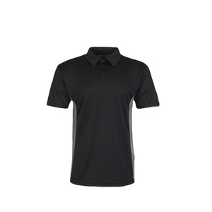 Wholesale 100% Polyester Breathable Men's for Shirts Short Sleeve Casual Solid Knitted Plus Size Golf Polos - Product Image 4