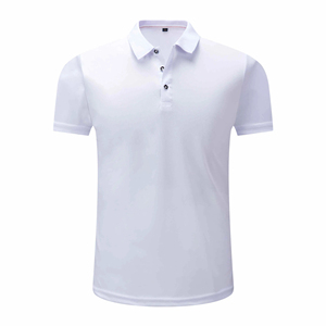 OEM Wholesale <b>Men's</b> Formal Business Style High Collar Regular Fit Short Sleeve Breathable Eco-Friendly Cotton Knitted T-<b>Shirt</b> - Product Image 3