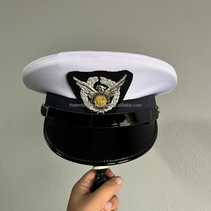 Wholesale Adult White Sailor Captain Costume <b>Hat</b> Halloween Carnival Party <b>Navy</b> Marine Officer <b>Navy</b> Cap - Product Image 1