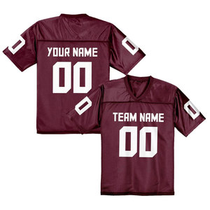 Maillot de football américain pour homme, haute qualité, 100% polyester, manches courtes, imprimé par transfert thermique, respirant, streetwear, Heat - Product Image 1