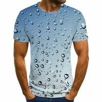Camiseta de sublimación 100% algodón, transpirable, estampada, para hombre, con logo personalizado, al por mayor, de corte holgado y elegante.