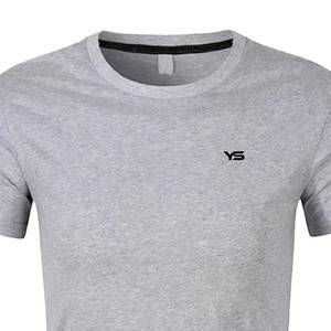 Camiseta de 100% algodón unisex ajustada con cuello redondo, ropa informal con logotipo personalizado, camiseta pesada con patrón sólido para hombres - Product Image 5