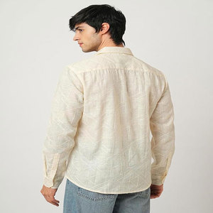 Camisas de manga larga informales personalizadas de alta calidad para hombre, moda transpirable antiarrugas para verano, venta al por mayor para adolescentes - Product Image 1
