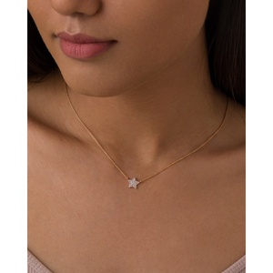 Collier pendentif étoile en argent sterling 925 personnalisé fait à la main réglage de la lunette cadeau d'anniversaire de mariage de fiançailles femmes filles - Product Image 4