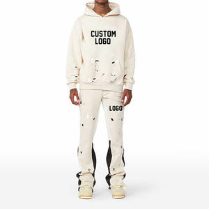 Ensemble de survêtement deux pièces à capuche pour homme, en molleton de coton léger et de qualité supérieure, grande taille, séchage rapide et respirant, collection hiver 2025 - Product Image 3