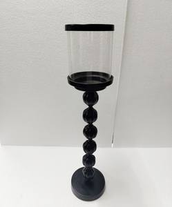 Bougeoir conique en métal, pilier de bougie, couleur noire, lot de 3, support moderne fait à la main, pilier de table en fil métallique, long bâton - Product Image 4