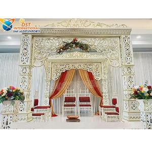 Glamoroso Mandap para Bodas Estilo Bollywood, Ceremonia de Boda Hindú, Elegantes Pilares Estilo Bollywood, Mandap para Eventos en Estados Unidos - Product Image 1