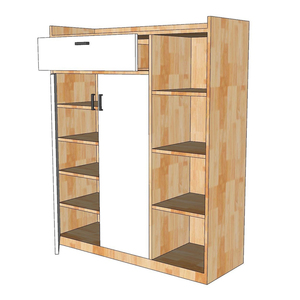 Zapatero Minimalista de Madera Natural con Estantes de Almacenamiento Integrados KG68068 para Muebles de Sala de Estar - Product Image 5