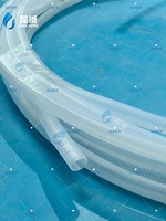 Tuyau en PTFE hélicoïdal corrugué hautement personnalisable de 3/8" et 1/2" compatible avec les pompes doseuses pour l'industrie chimique