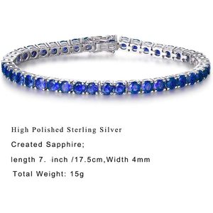 FANCIME da donna in argento Sterling bracciale da Tennis gioielli raffinati con pietra portafortuna per matrimonio da sposa regalo di compleanno - Product Image 2