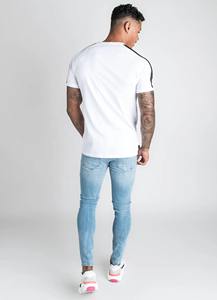 Vente en gros de t-shirts unis à col rond et manches courtes pour hommes, personnalisables, respirants, à séchage rapide, pour l'été, le sport, l'entraînement, la gym et le fitness, coupe ajustée - Product Image 2