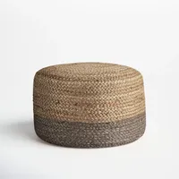 Pouf ottoman moderne fait main en jacinthe d'eau de haute qualité, tissé naturellement au Vietnam, table d'appoint pliable pour hôtel, appartement, chambre à coucher