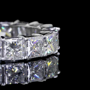 Bague diamant laboratoire carré Twilight Aura à griffe classique - Product Image 2