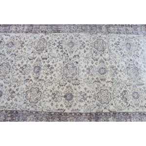 Alfombra Turca Vintage, Alfombra de Lana con Estampado Animal en Tonos Marrón y Blanco, 3.8x6.9 pies - Product Image 4