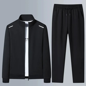 Traje de jogging con logotipo personalizado, chándal de algodón 100%, chándal grueso en blanco, conjunto de pantalones de chándal y Sudadera con capucha Unisex para hombre - Product Image 3