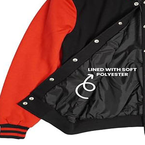 Chaquetas universitarias de Letterman Vintage personalizadas de alta calidad para hombre para Otoño Invierno cuello levantado mangas de cuero de lana tela de lona - Product Image 5