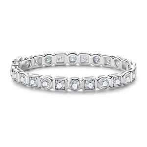 Moissanite Diamond Tennis <b>Bracelet</b> 925 Sterling Sliver Round Cut Moissanite Classic <b>Bracelet</b> For Women & <b>Men</b> Jewelry - Product Image 1