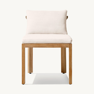 Chaise de salle à manger en cadre en bois de teck massif avec coussin inclus et matériau de haute qualité pour une utilisation intérieure et extérieure - Product Image 2