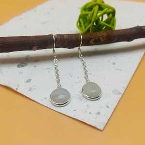 Prix de gros 925 Sterling Silver Drop Artisanal Vintage Style Bohème Arc-en-ciel Moonstone Pearl Stone pour les femmes Cadeau de fête - Product Image 2